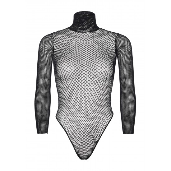 Turtleneck fishnet teddy