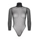 Turtleneck fishnet teddy