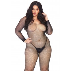 Crystalized net bodystocking +