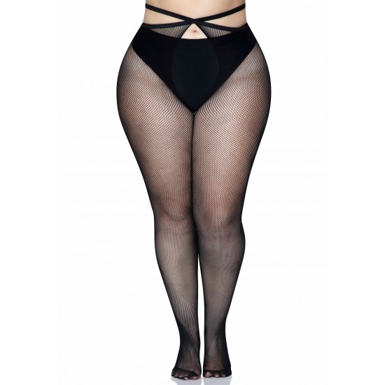 Strappy crotchless tights +