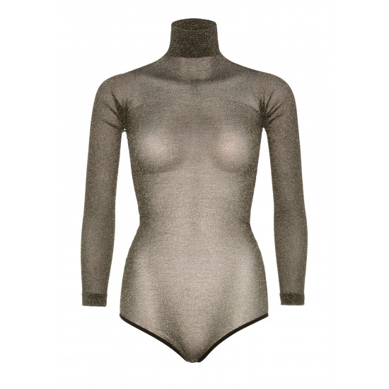Lurex bodysuit w. snapcrotch