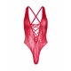 Floral lace thong teddy
