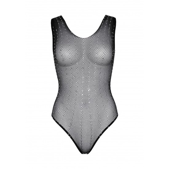 Rhinestone fishnet bodysuit