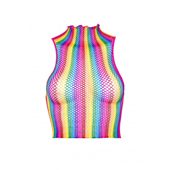 Rainbow net high neck crop top Rainbow net high neck crop top
