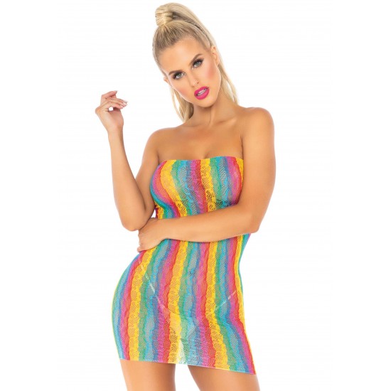 Rainbow leopard tube dress Rainbow leopard tube dress