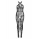 Strappy halter bodystocking