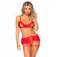 Bra, g-string and garter belt