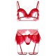Bra, g-string and garter belt