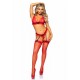 Bra, panty and stockings set