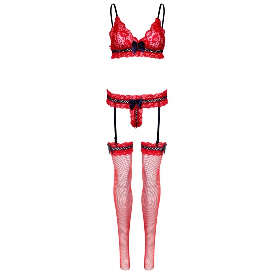 Bra, panty and stockings set