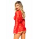 Teddy, lace robe & ribbon tie