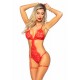 Teddy, lace robe & ribbon tie