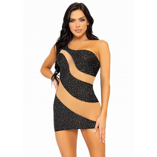 Spandex Asymmetrical Minidress