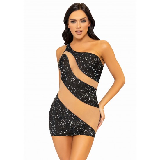 Spandex Asymmetrical Minidress
