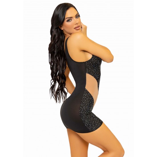 Spandex Asymmetrical Minidress