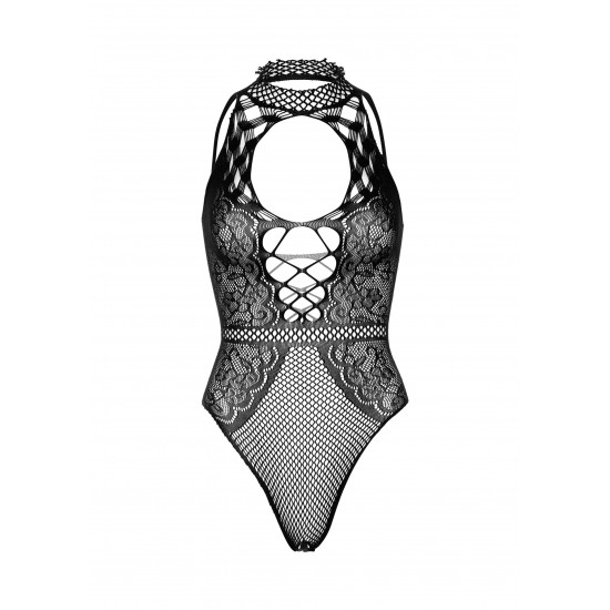 Net And Lace Keyhole Bodysuit Net And Lace Keyhole Bodysuit
