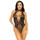 Net And Lace Keyhole Bodysuit Net And Lace Keyhole Bodysuit