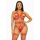 Studded O-Ring Harness Teddy