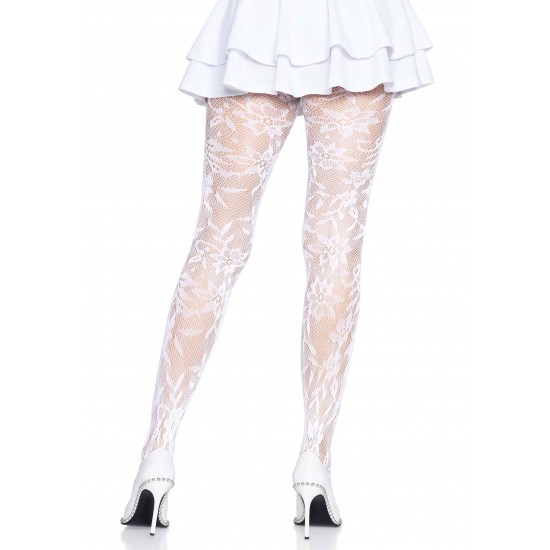 Seamless Floral Lace Tights