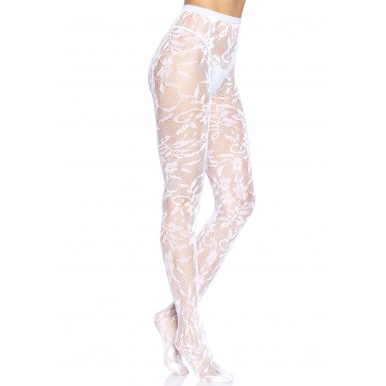 Seamless Floral Lace Tights