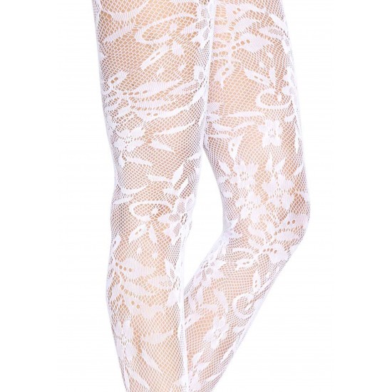 Seamless Floral Lace Tights