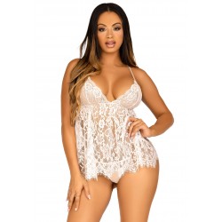 Floral Lace Babydoll & String