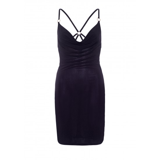 Slinky low cowl dress