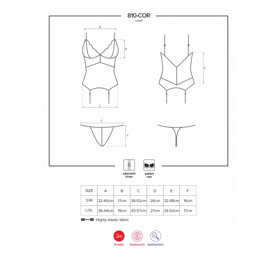 810 Padded Corset & Thong
