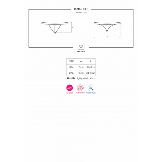 828 Crotchless Thong 828 Crotchless Thong