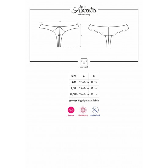 Alabastra Crotchless Thong Alabastra Crotchless Thong