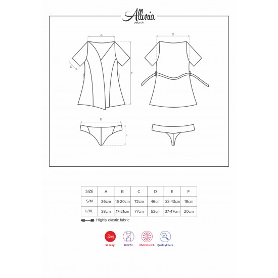 Alluria Peignoir & Thong Alluria Peignoir & Thong