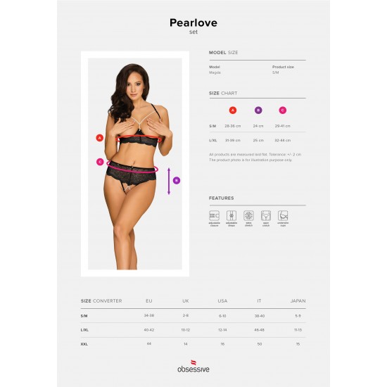 Pearlove Cupless Bra & Panties