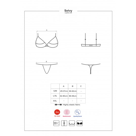 Selvy Cupless Bra & Thong Selvy Cupless Bra & Thong