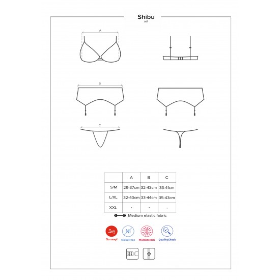 Shibu Bra, Garterbelt, Thong