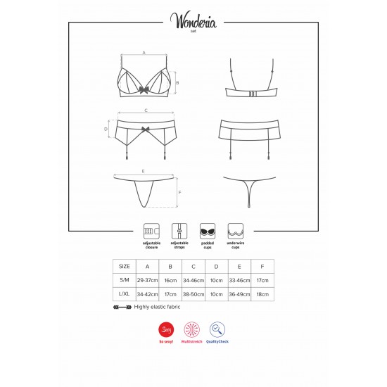 Wonderia Bra, G-Belt, Thong Wonderia Bra, G-Belt, Thong