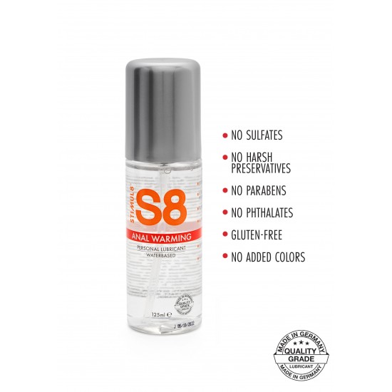S8 WB Warming Anal Lube 125ml S8 WB Warming Anal Lube 125ml