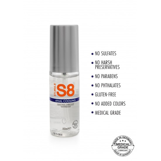 S8 WB Cooling Anal Lube 50ml